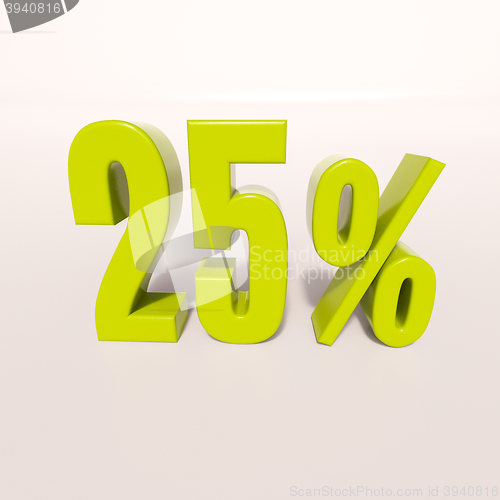 Image of Percentage sign, 25 percent