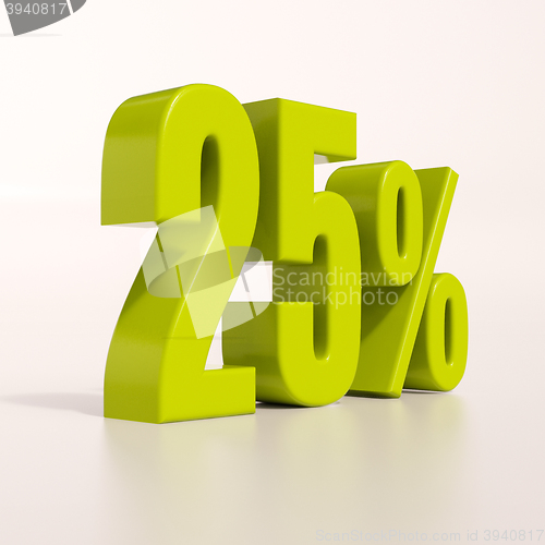 Image of Percentage sign, 25 percent