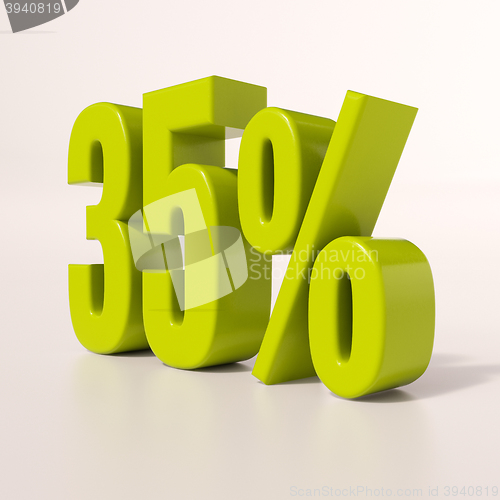 Image of Percentage sign, 35 percent