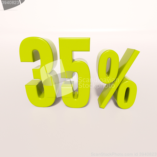 Image of Percentage sign, 35 percent