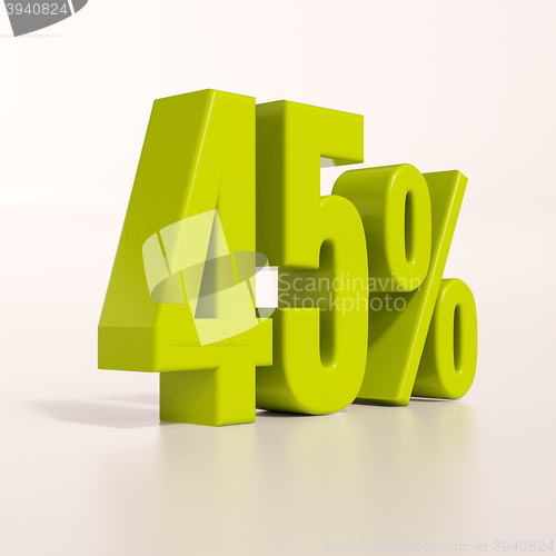 Image of Percentage sign, 45 percent