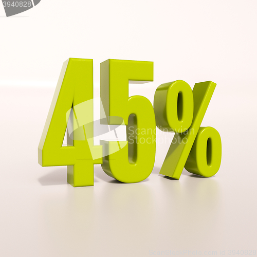 Image of Percentage sign, 45 percent