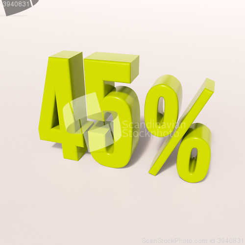 Image of Percentage sign, 45 percent