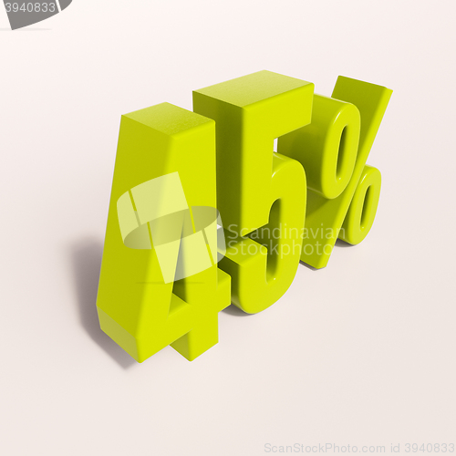 Image of Percentage sign, 45 percent