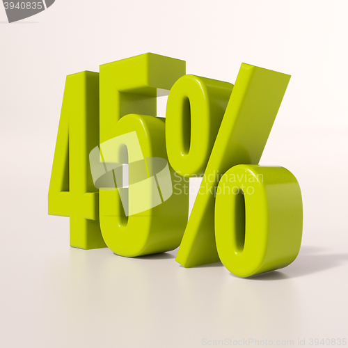 Image of Percentage sign, 45 percent