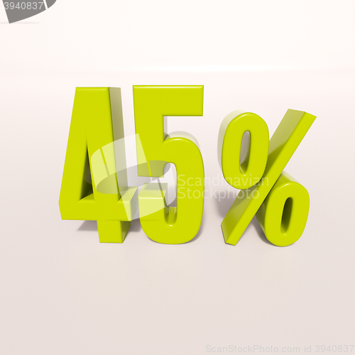 Image of Percentage sign, 45 percent