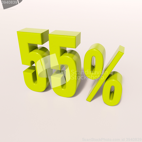 Image of Percentage sign, 55 percent