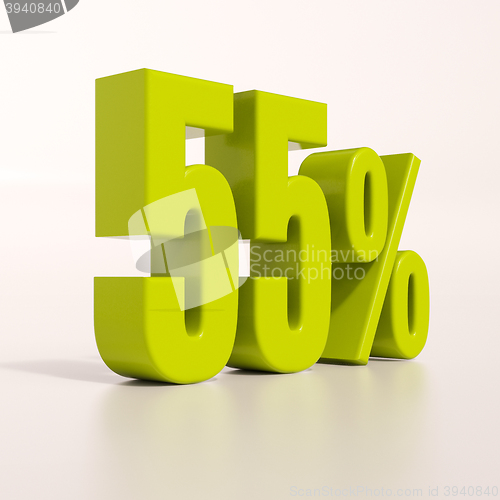 Image of Percentage sign, 55 percent