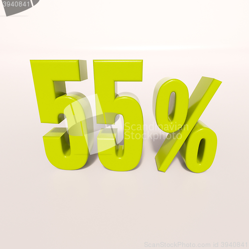 Image of Percentage sign, 55 percent