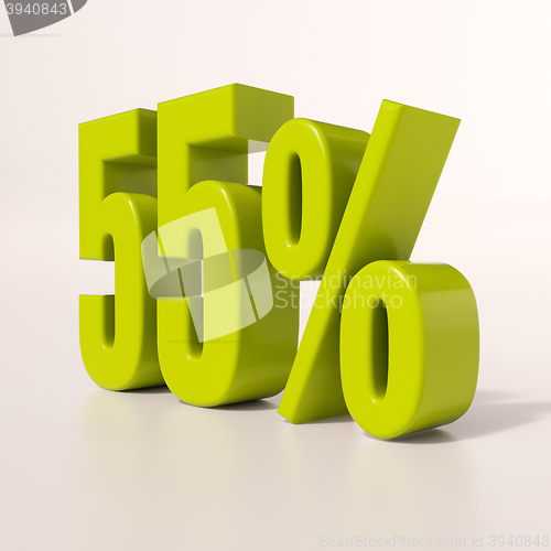 Image of Percentage sign, 55 percent