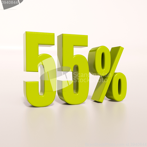 Image of Percentage sign, 55 percent