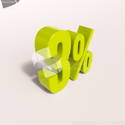 Image of Percentage sign, 3 percent