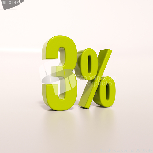 Image of Percentage sign, 3 percent