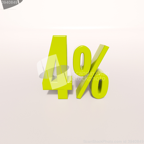 Image of Percentage sign, 4 percent