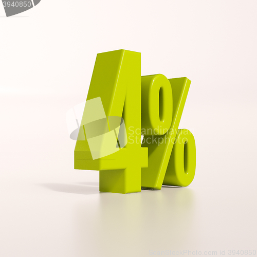 Image of Percentage sign, 4 percent