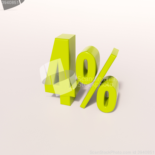 Image of Percentage sign, 4 percent