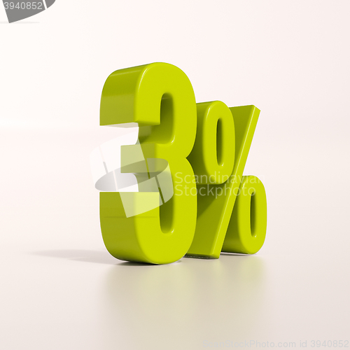 Image of Percentage sign, 3 percent