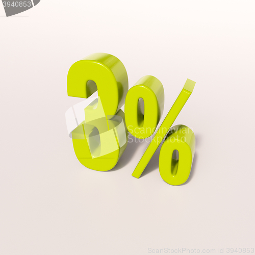 Image of Percentage sign, 3 percent