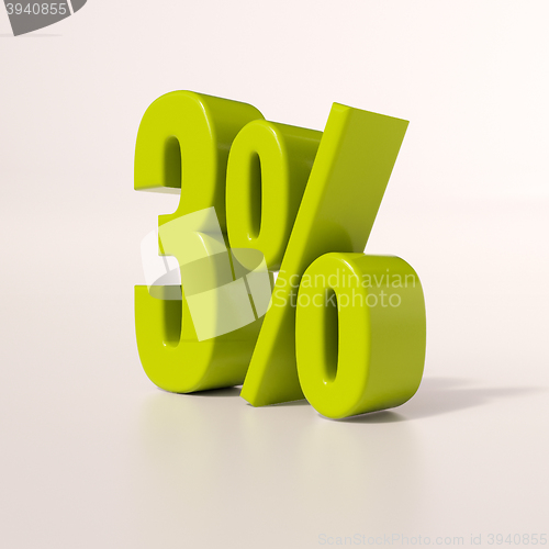 Image of Percentage sign, 3 percent