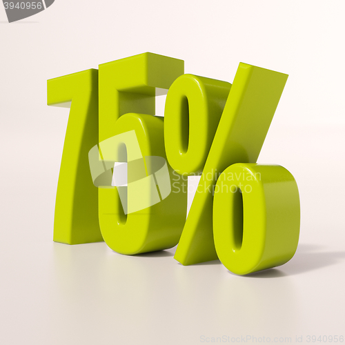 Image of Percentage sign, 75 percent