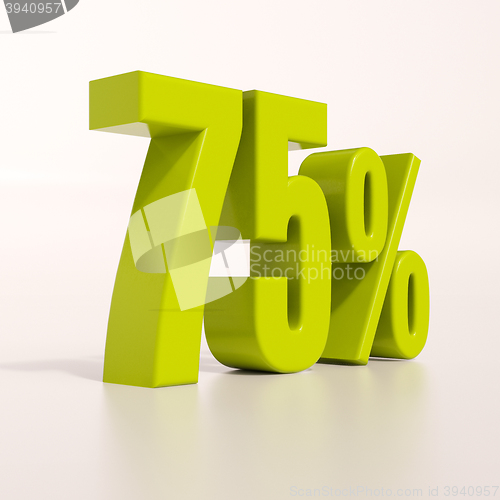 Image of Percentage sign, 75 percent