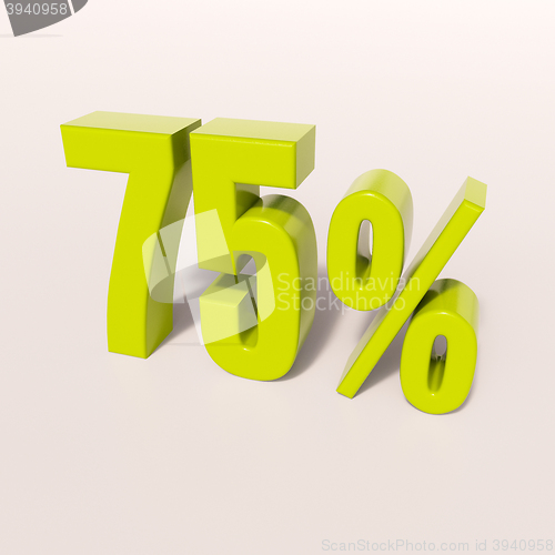 Image of Percentage sign, 75 percent
