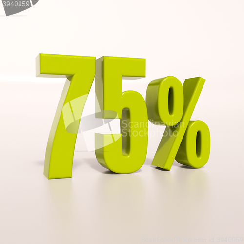 Image of Percentage sign, 75 percent