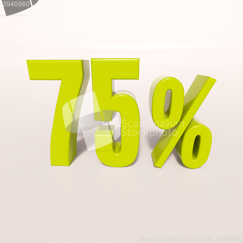 Image of Percentage sign, 75 percent