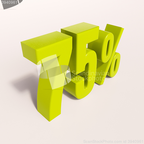 Image of Percentage sign, 75 percent