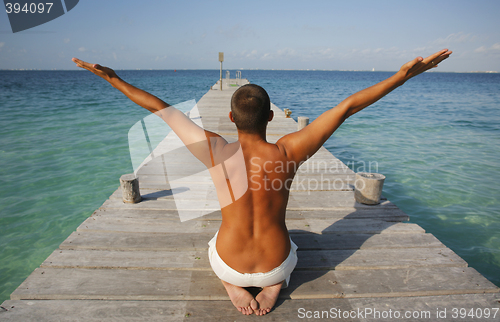 Image of Man in Yoga Position