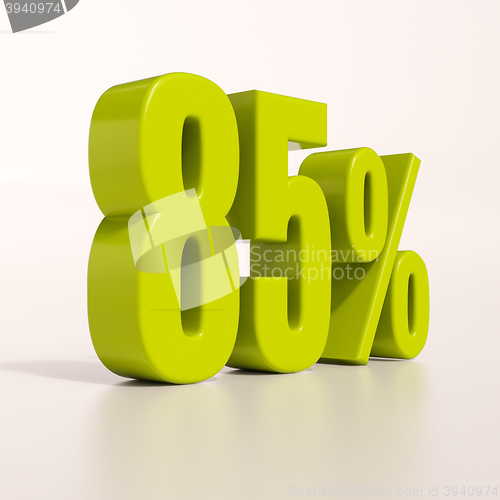 Image of Percentage sign, 85 percent