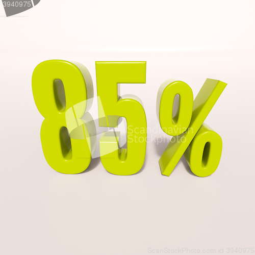 Image of Percentage sign, 85 percent