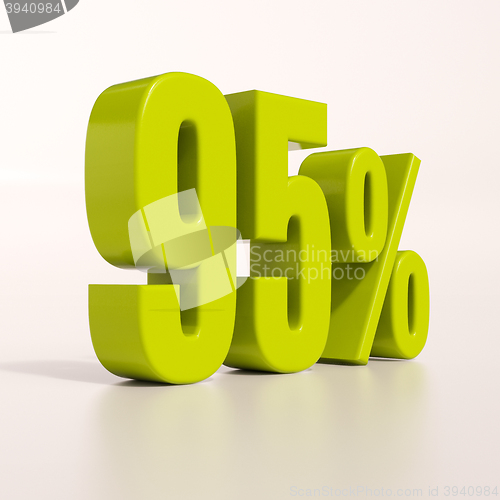 Image of Percentage sign, 95 percent