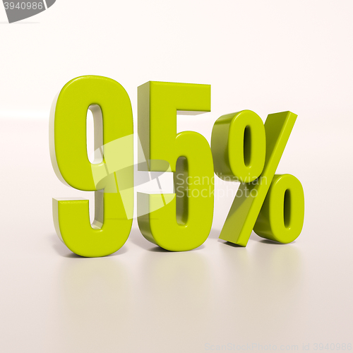 Image of Percentage sign, 95 percent
