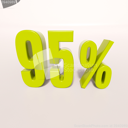 Image of Percentage sign, 95 percent