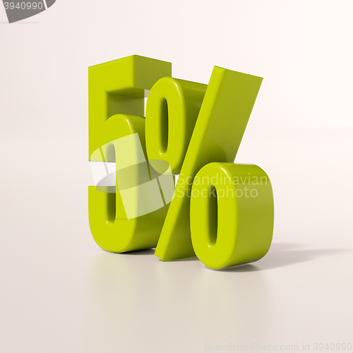 Image of Percentage sign, 5 percent