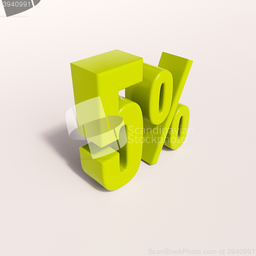 Image of Percentage sign, 5 percent