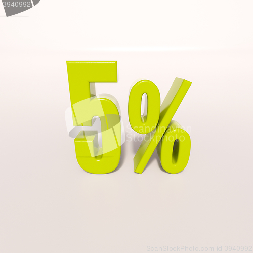 Image of Percentage sign, 5 percent