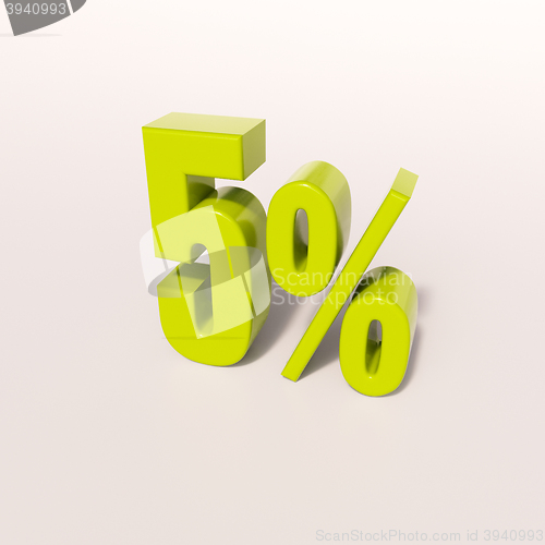 Image of Percentage sign, 5 percent