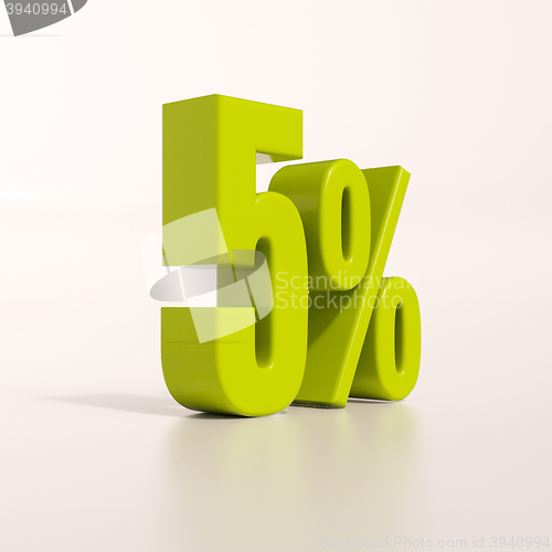 Image of Percentage sign, 5 percent