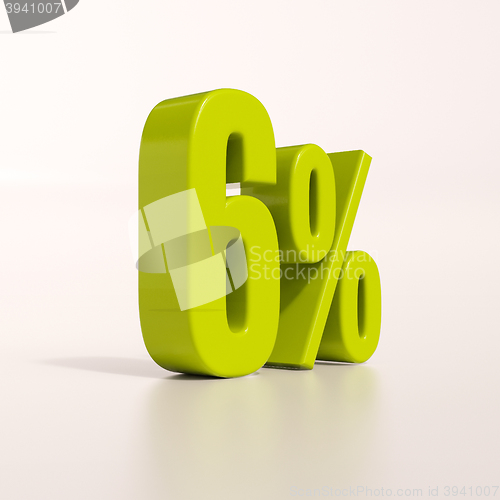 Image of Percentage sign, 6 percent