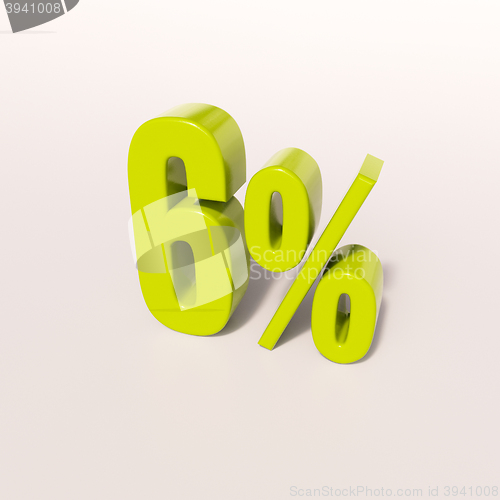 Image of Percentage sign, 6 percent