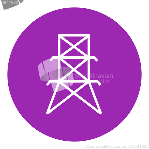 Image of Electric tower line icon.