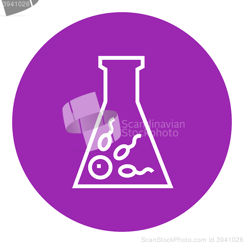 Image of In vitro fertilisation line icon.