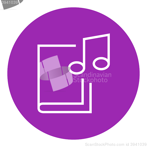 Image of Audio book line icon.