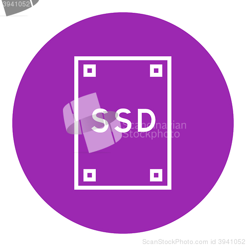 Image of Solid state drive line icon.