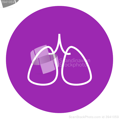 Image of Lungs line icon.