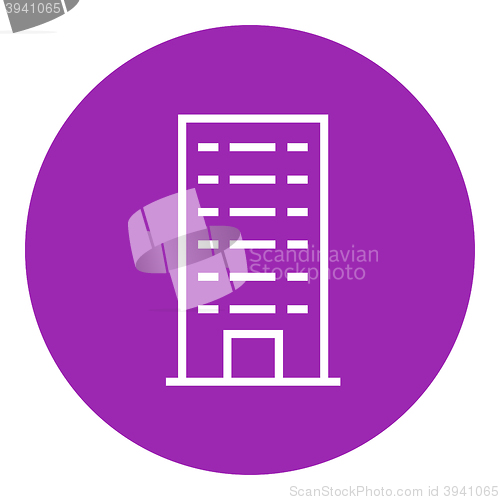 Image of Residential building line icon.