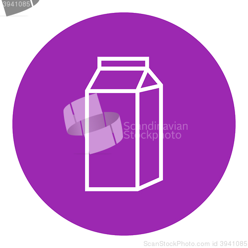 Image of Packaged dairy product line icon.