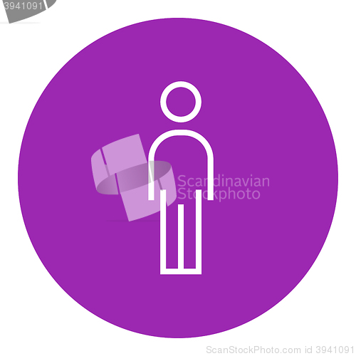 Image of Businessman standing line icon.